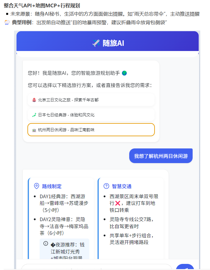 随旅 AI 旅游规划搭子